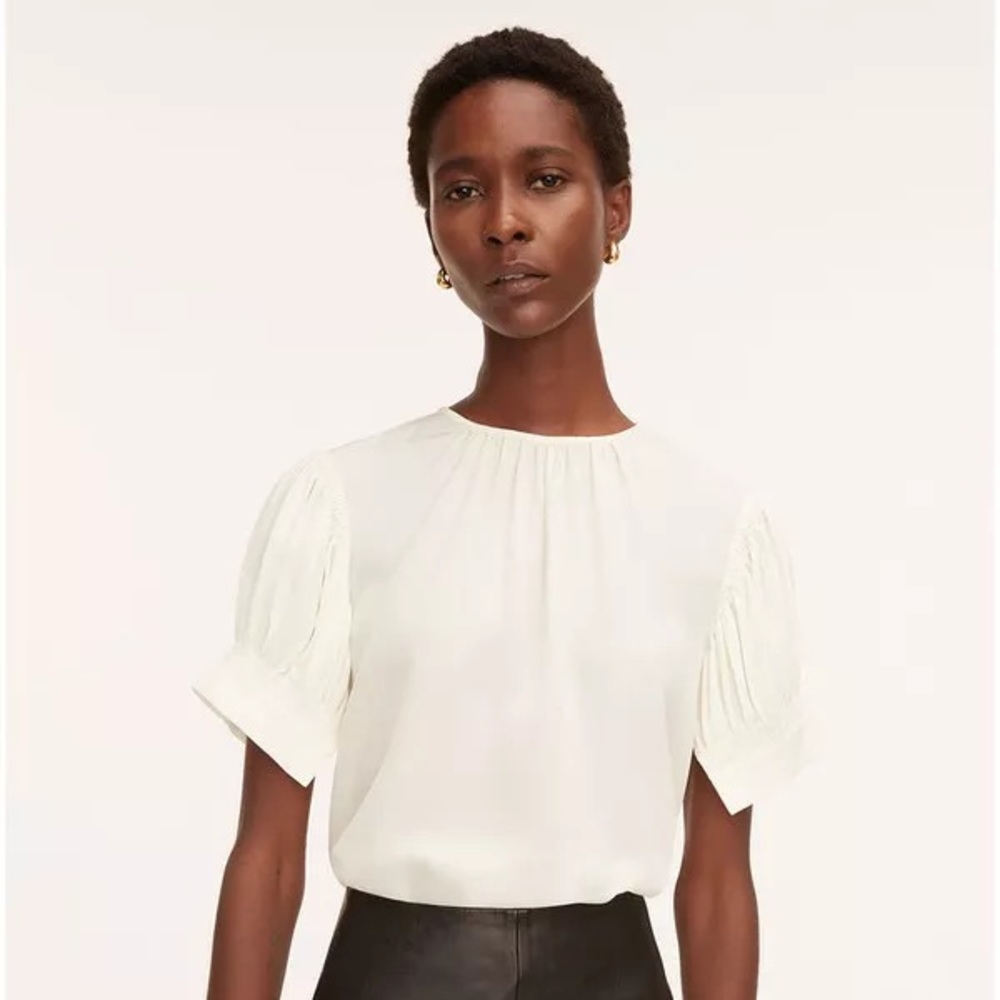 Rebecca Taylor 100% silk short sleeve CDC Blouse